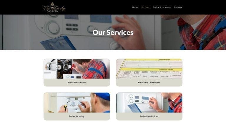 plumbing web design